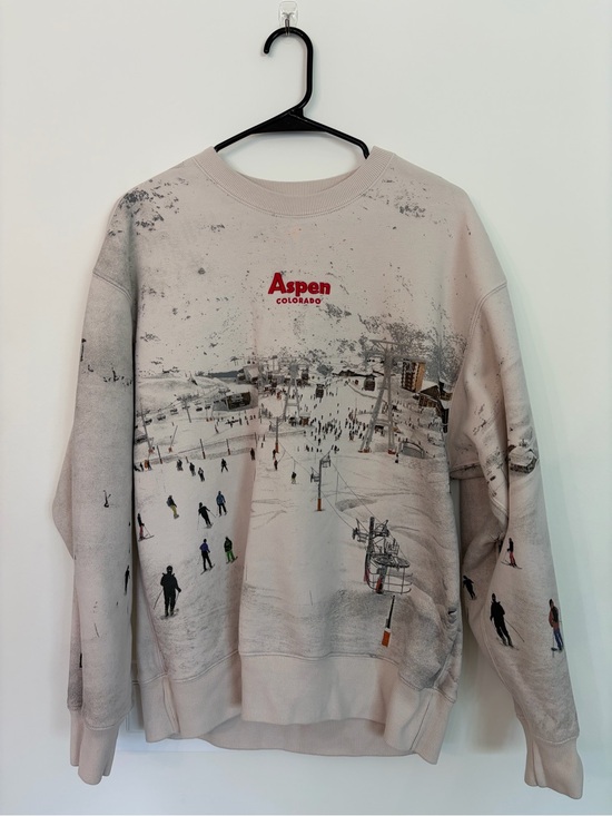 Abercrombie & Fitch Other - Abercrombie & Fitch Cream Aspen Colorado Graphic Ski Crewneck